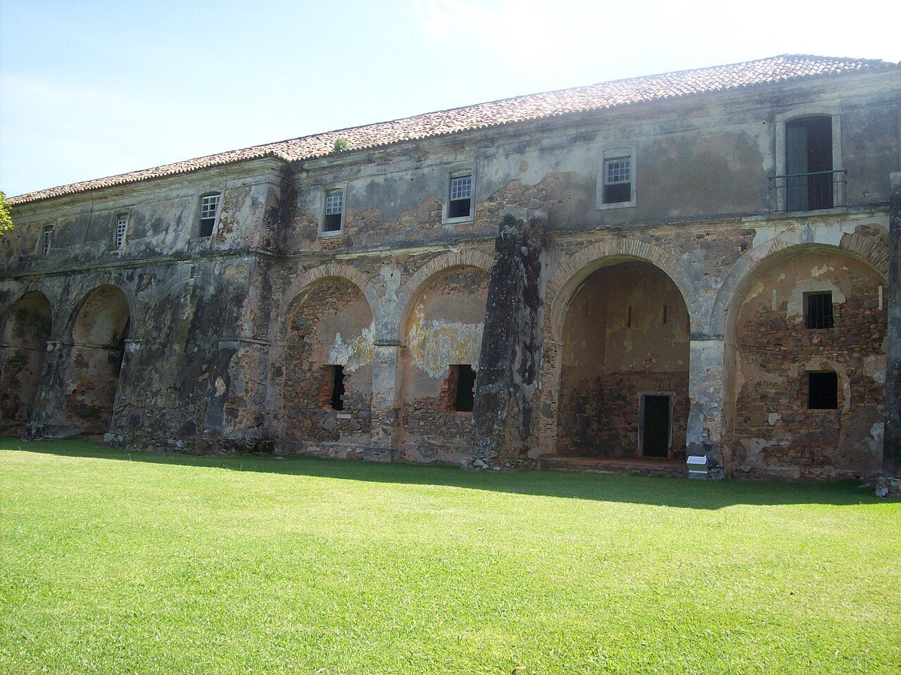 O quartel da tropa na Fortaleza de Anhatomirim